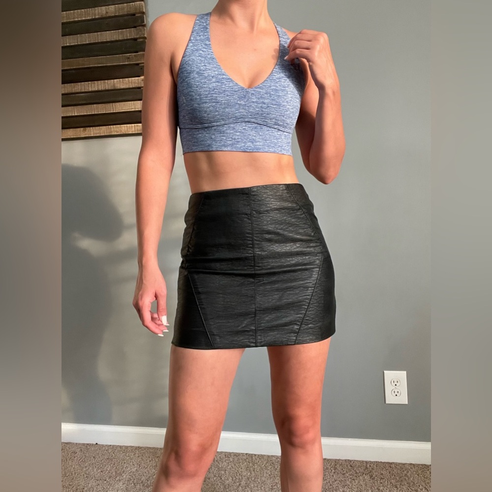 H&M - Faux Leather Skirt